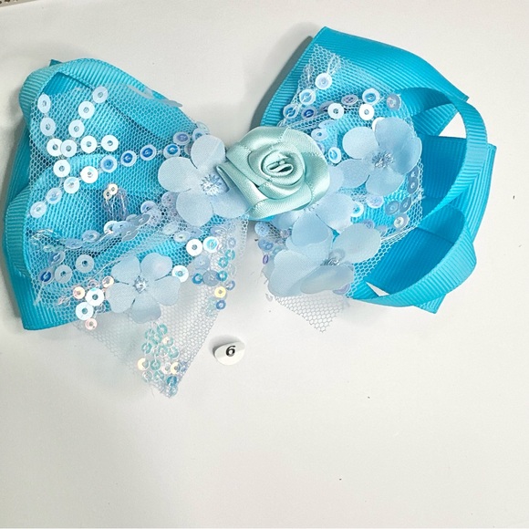 Other - Floral Sequins Hair Bow /Girls Hair Bow / Hair Accessory